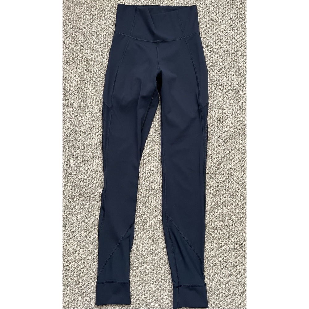 Lululemon‎ Mesh Leggings Womens Size 4 Black